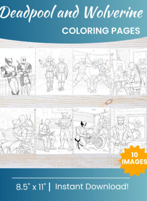 Deadpool and Wolverine Coloring Pages