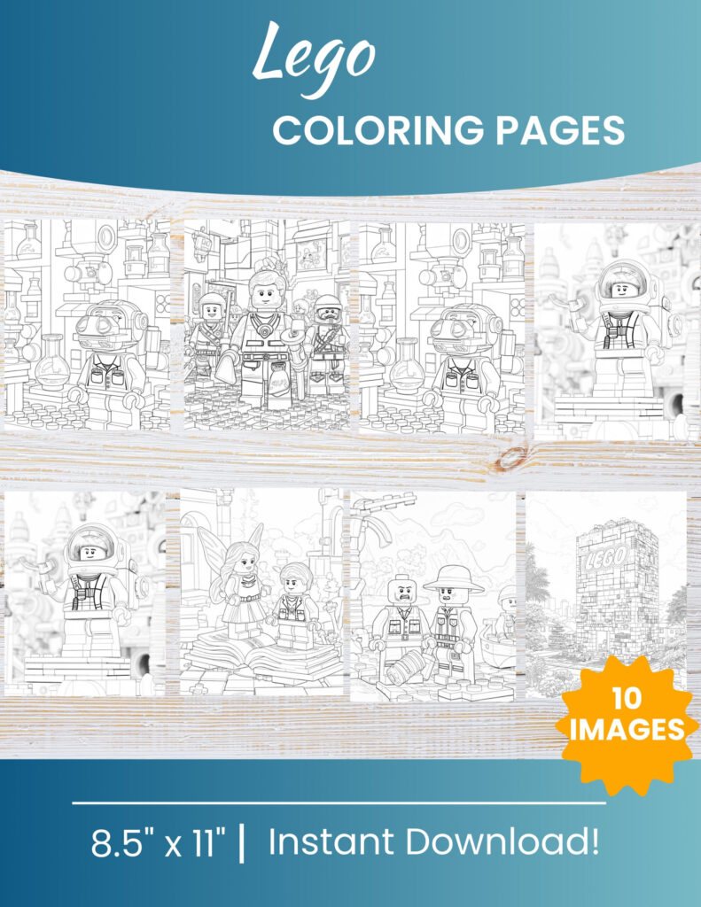10 Printable Lego Coloring Pages for Kids | Free PDF Download