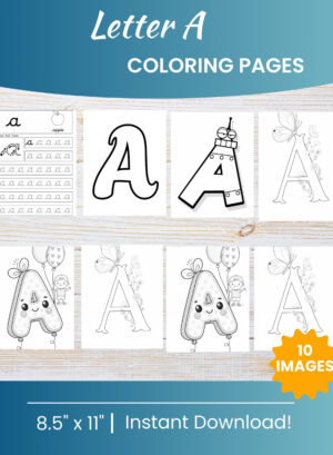Letter A Coloring Pages
