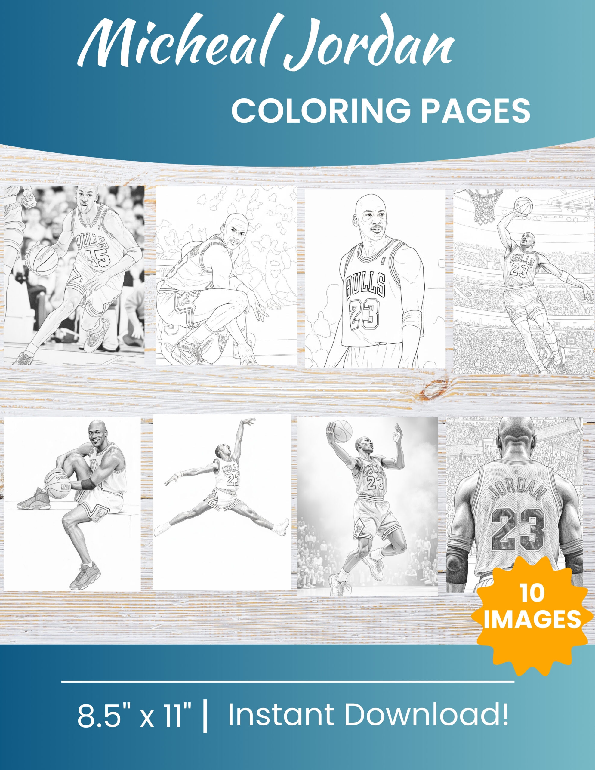 10 Printable Michael Jordan Coloring Pages for Kids | Free PDF Download 1 Michael Jordan Coloring Pages