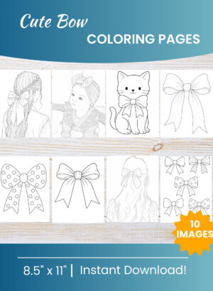 Cute Bow Coloring Pages