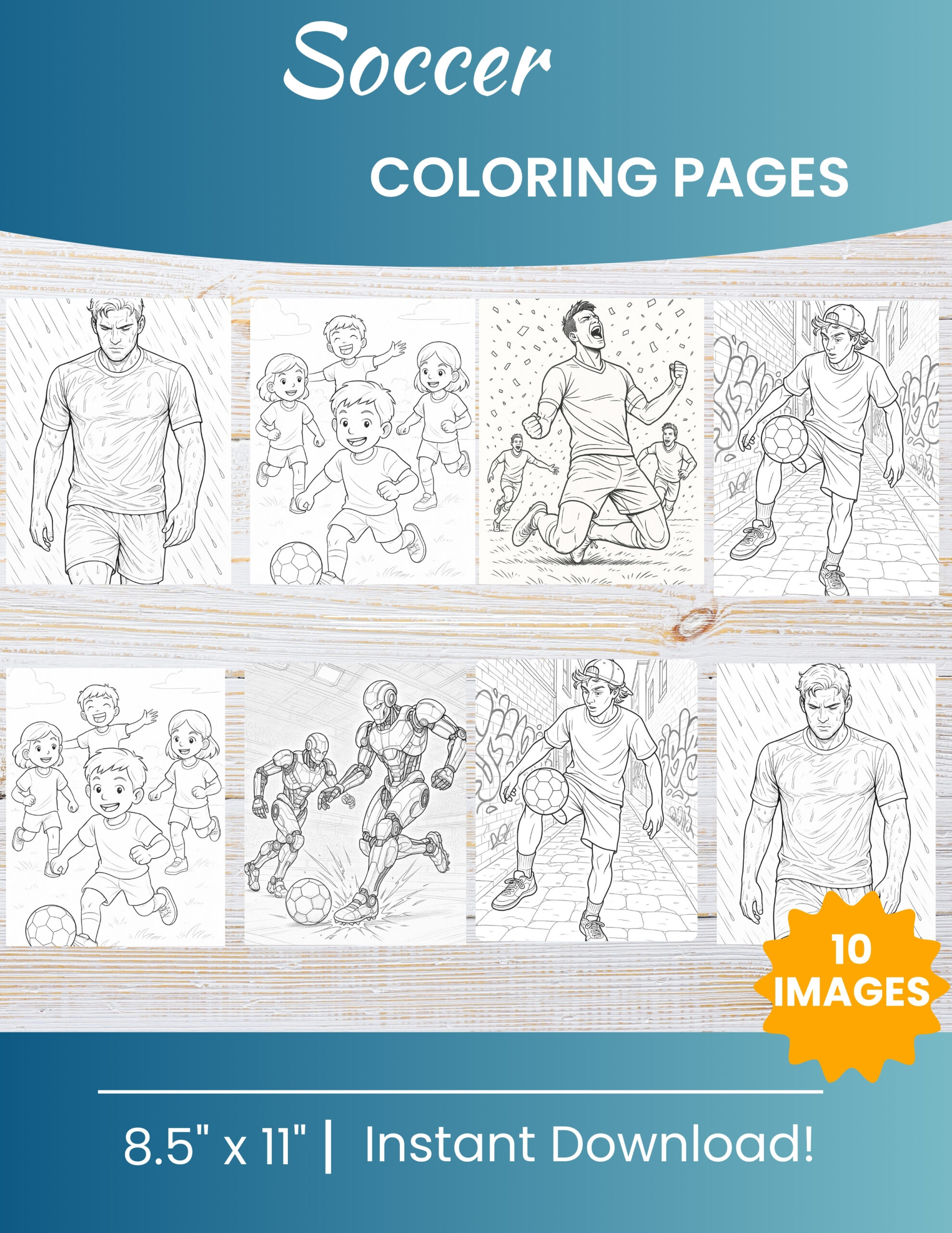 10 Printable Soccer Coloring Pages for Kids | Free PDF Download 1 Soccer Coloring Pages