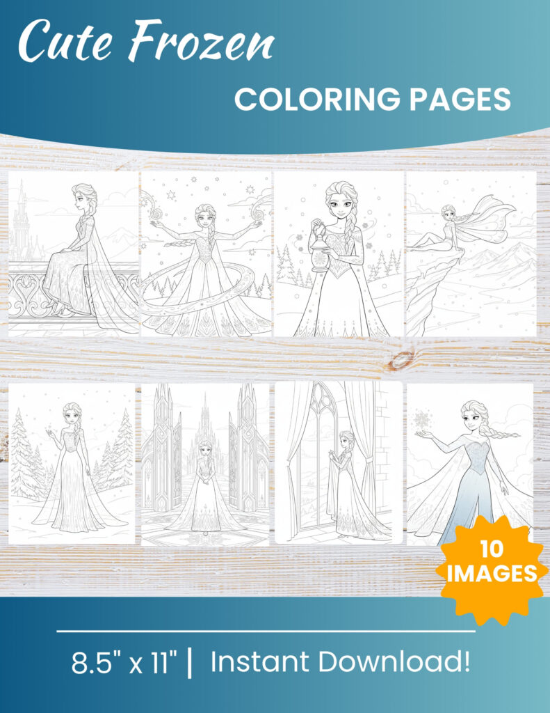 10 Printable Frozen Coloring Pages for Kids | Free PDF Download