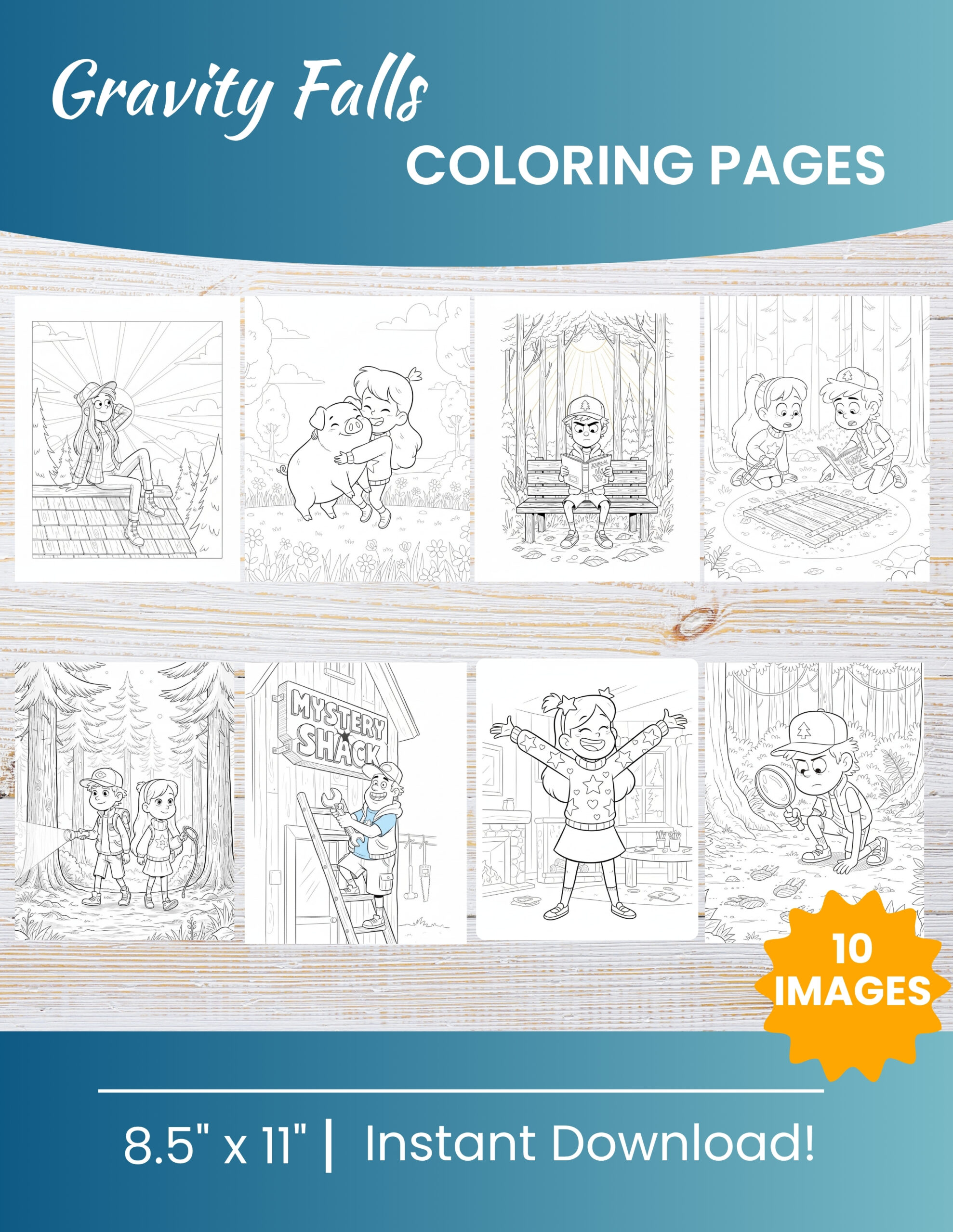10 Printable Gravity Falls Coloring Pages for Kids | Free PDF Download 1 Gravity Falls Coloring Pages