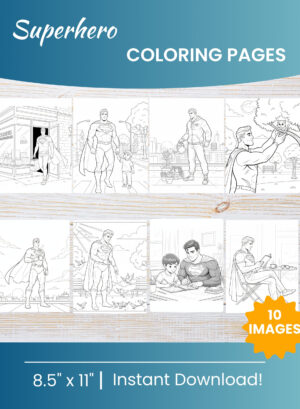 Superhero coloring pages