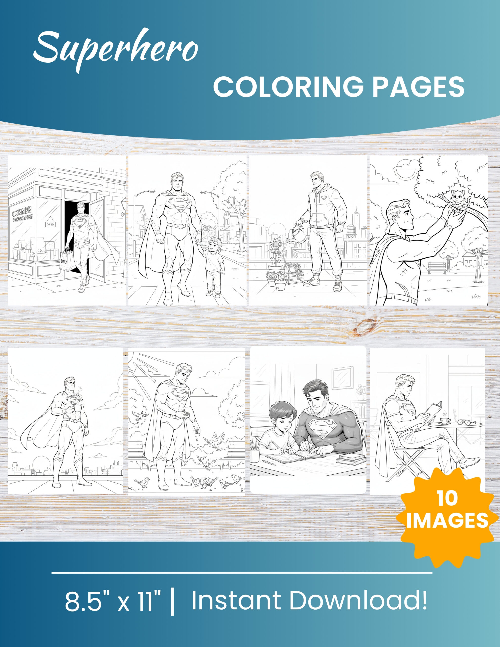 Free Printable Superhero coloring pages for kids | 10 PDF Download 1 Superhero coloring pages