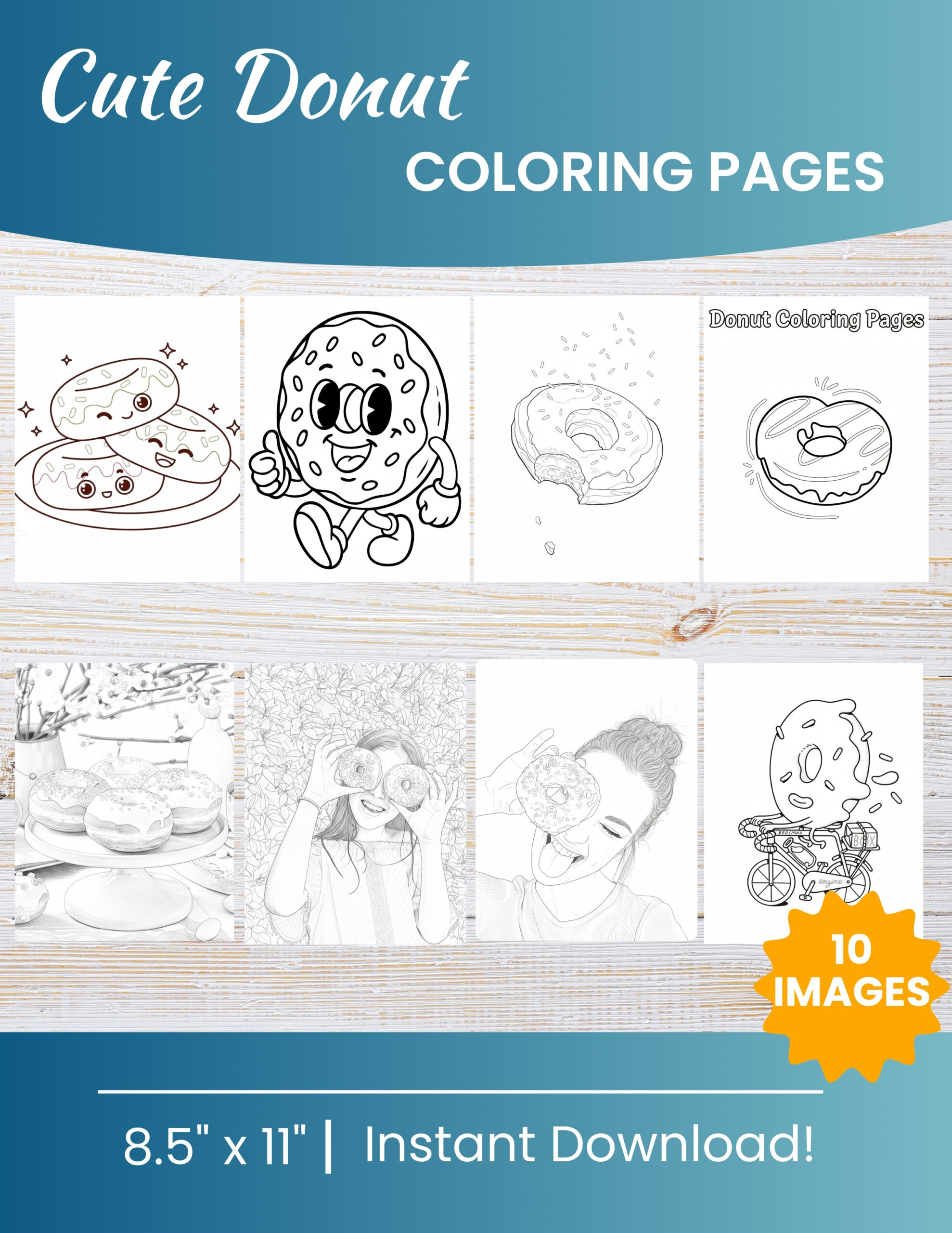 Donut Coloring Pages – 10 Free Printables 1 Donut Coloring Pages
