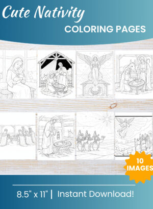 Nativity coloring pages
