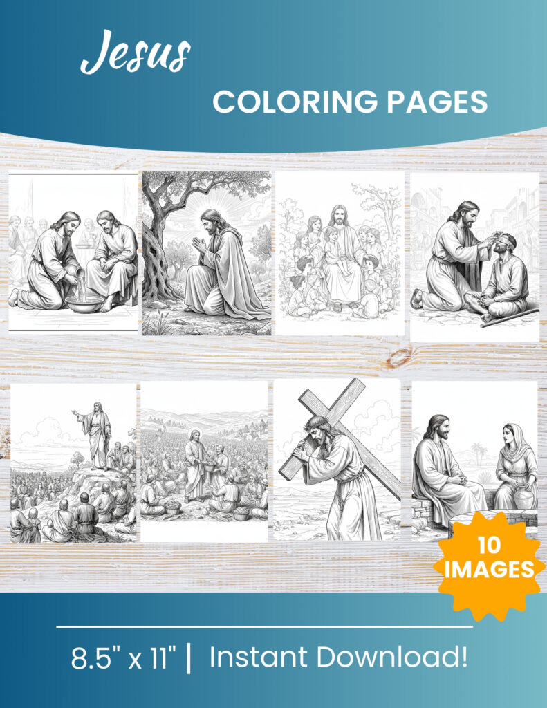 10 Printable Jesus Coloring Pages for Kids | Free PDF Download
