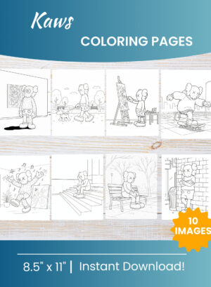KAWS Coloring Pages