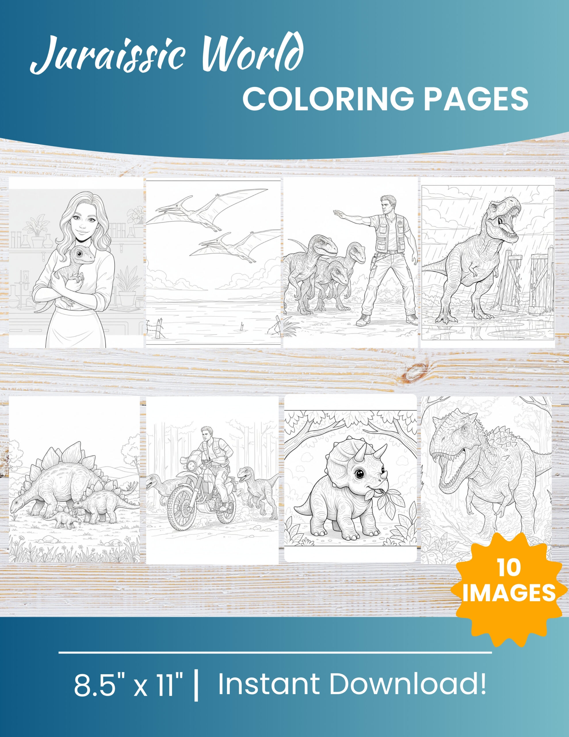 10 Printable Jurassic World Coloring Pages for Kids | Free PDF Download 1 Jurassic World Coloring Pages