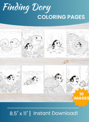 Finding Dory Coloring Pages