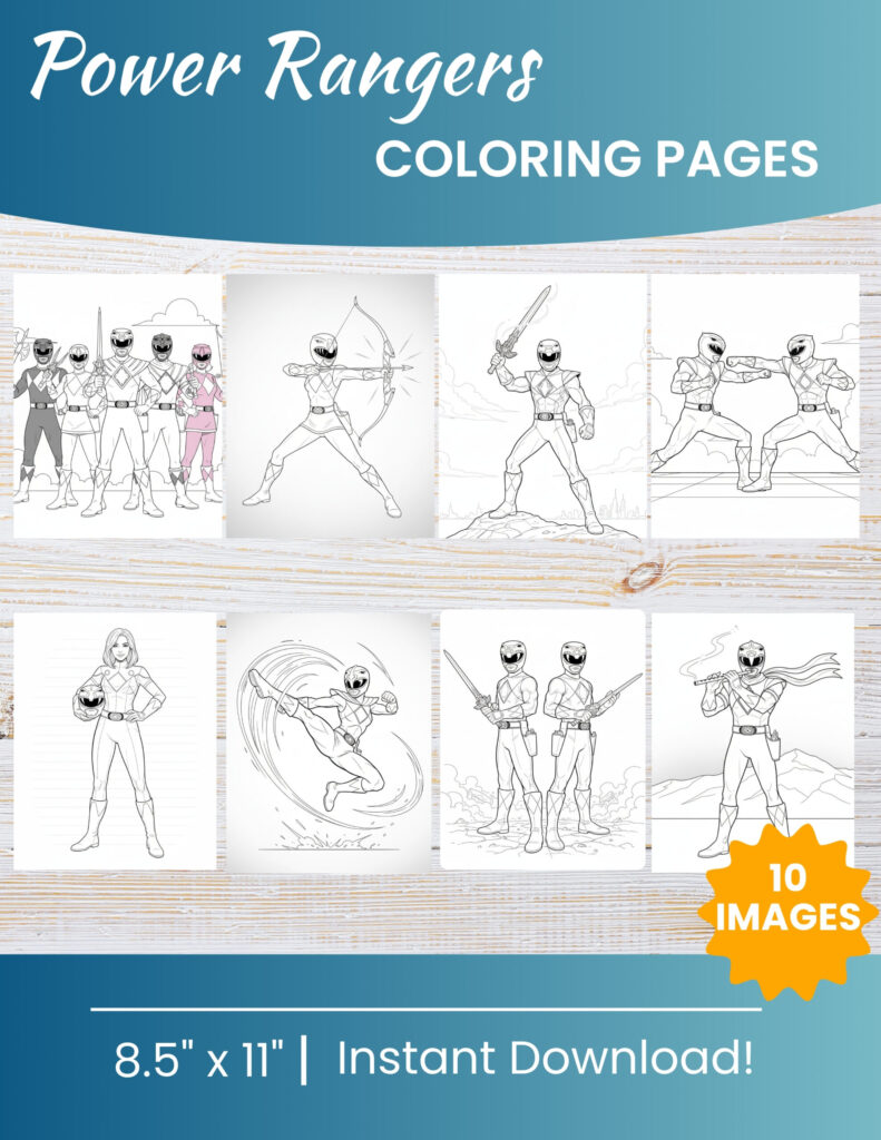 Power Ranger Color Paper Free Printable Power Ranger coloring pages for kids | 10 PDF Download