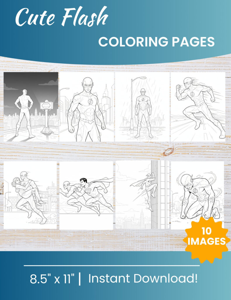 Flashpoint Coloring 10 Printable Flash Coloring Pages for Kids | Free PDF Download