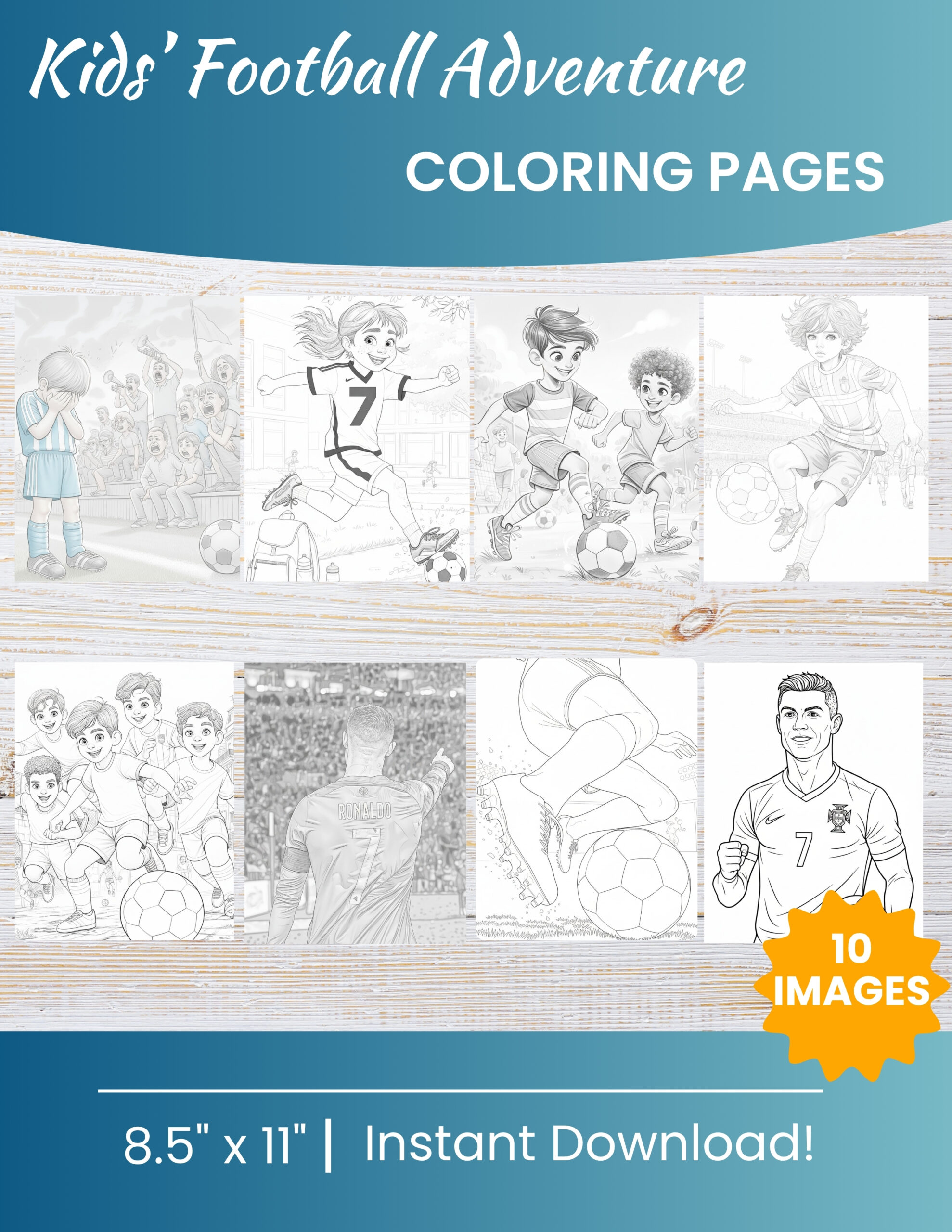 10 Free Printable Football Coloring Pages for Kids | Instant PDF Download 1 Football Coloring Pages