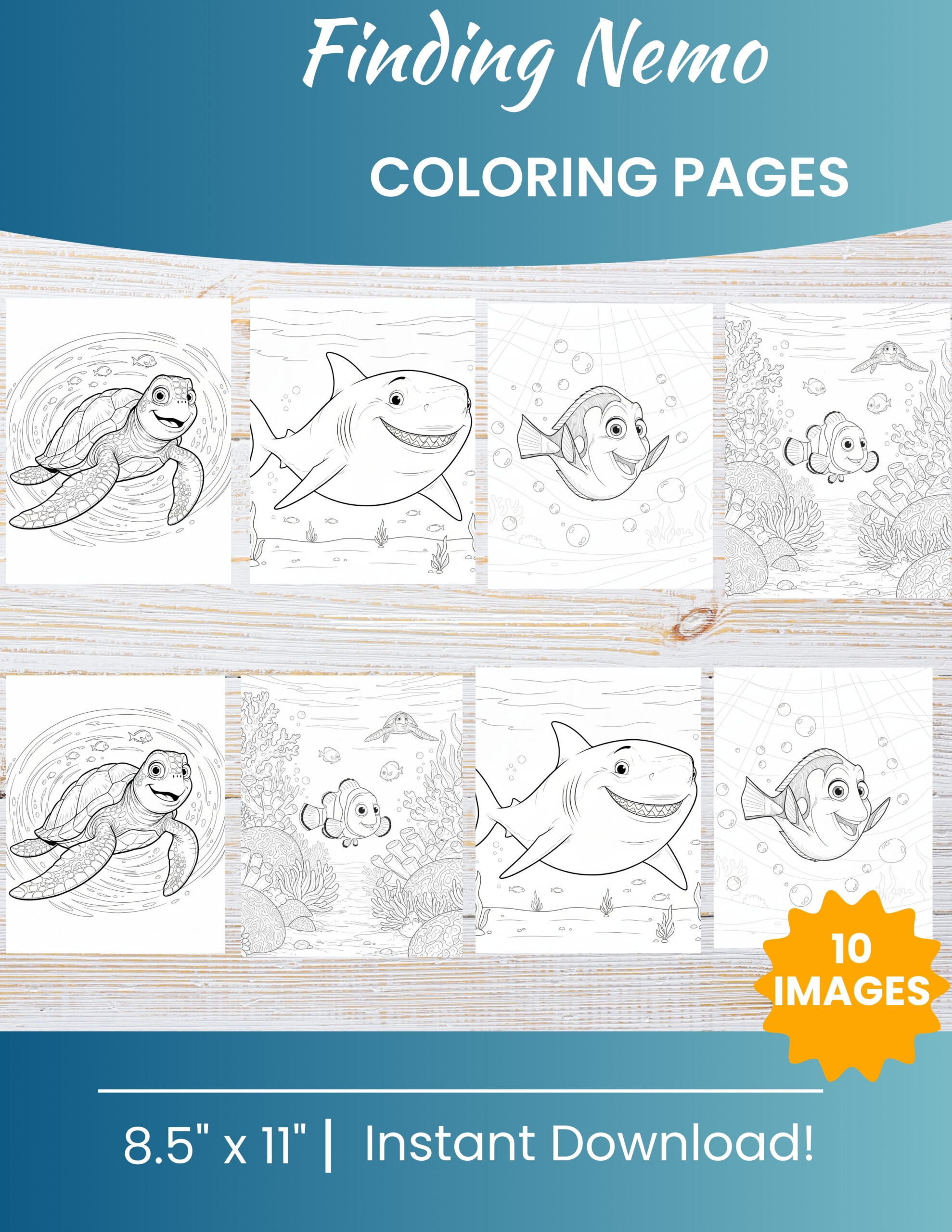 10 Printable Finding Nemo Coloring Pages for Kids | Free PDF Download 1 Finding Nemo Coloring Pages