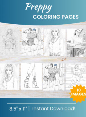 Preppy Coloring Pages