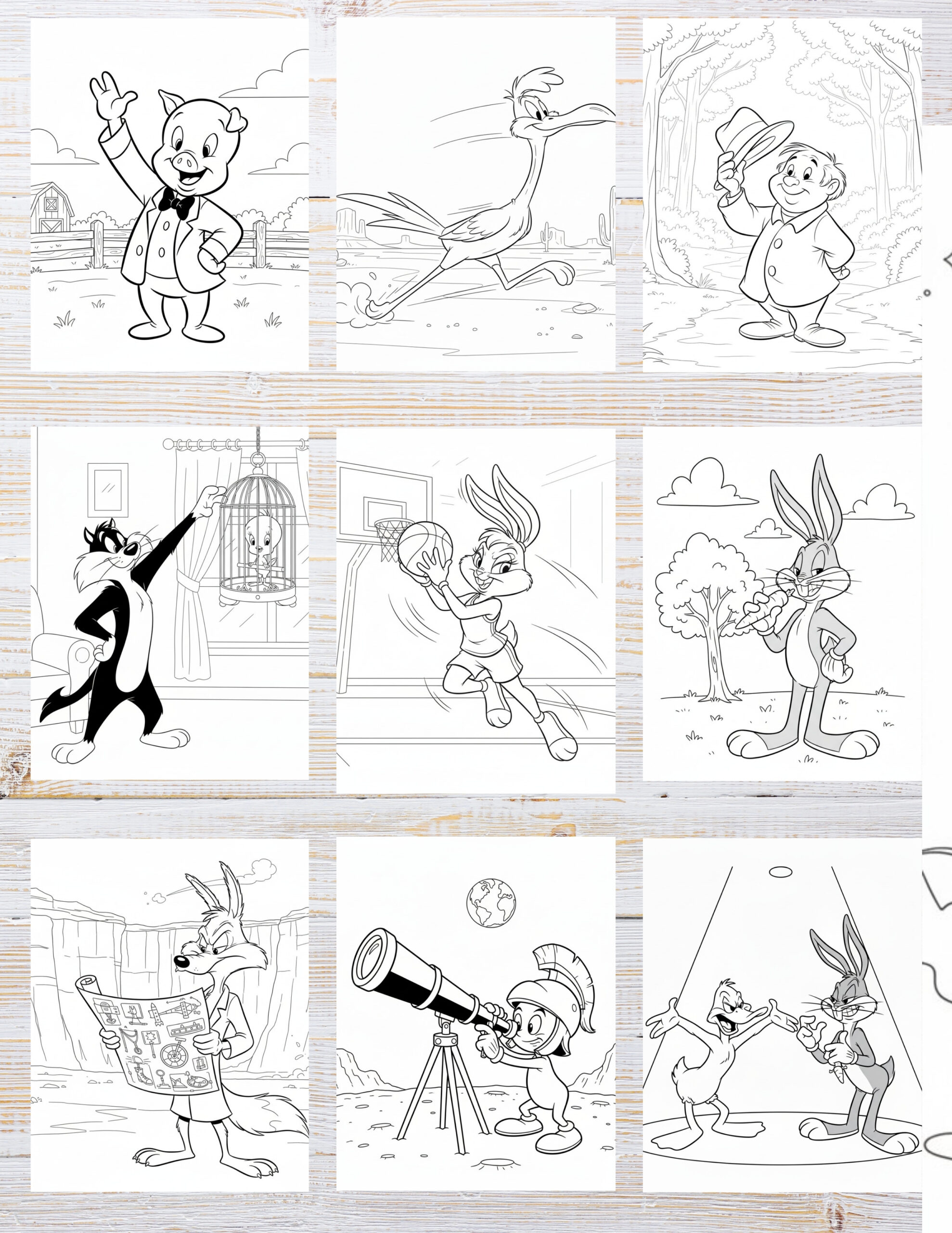 10 Printable Looney Tunes Coloring Pages for Kids | Free PDF Download 2 Fun Looney Tunes-themed coloring pages for kids’ creative play