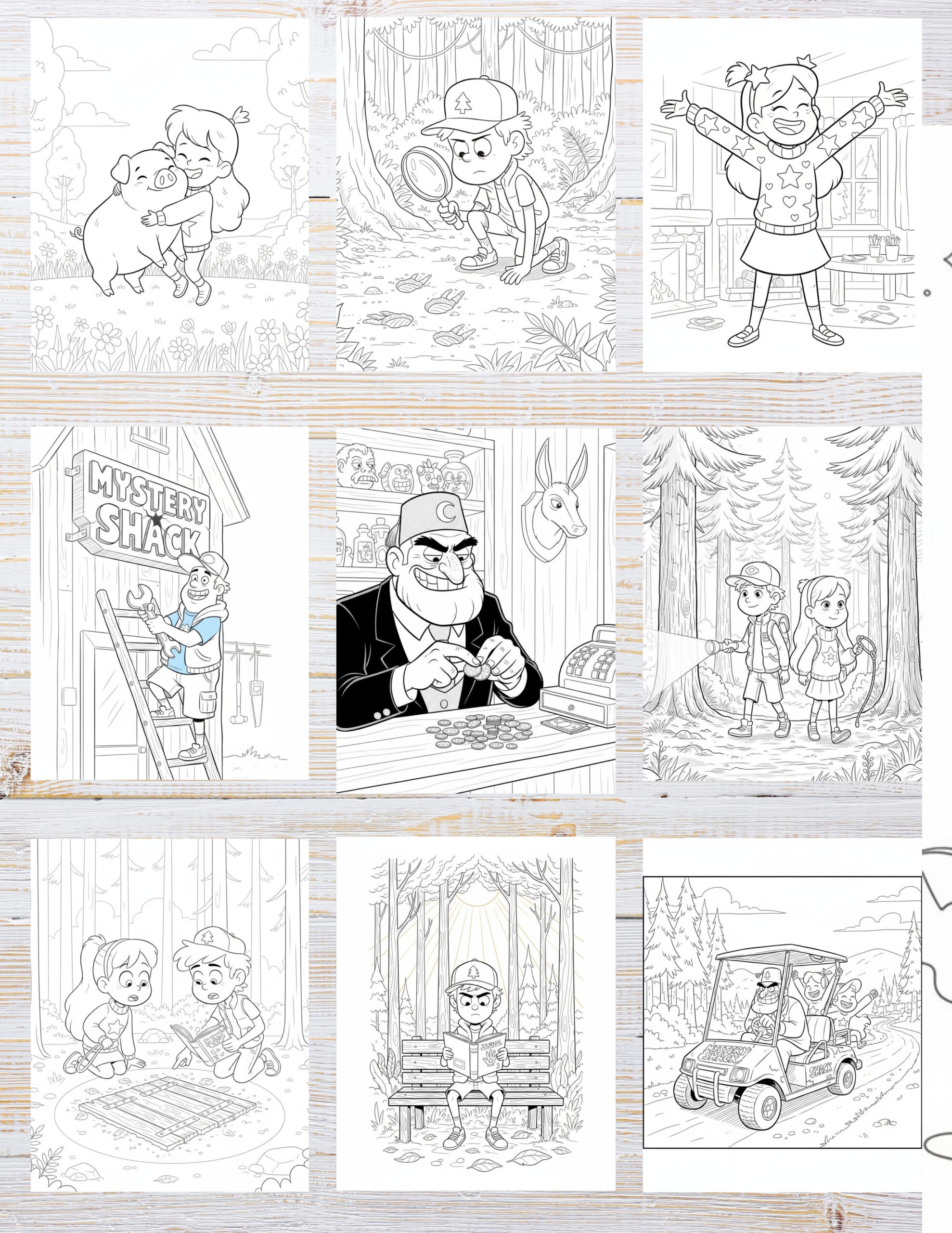 10 Printable Gravity Falls Coloring Pages for Kids | Free PDF Download 2 Mystery-themed coloring pages inspired by a popular animated adventure series
