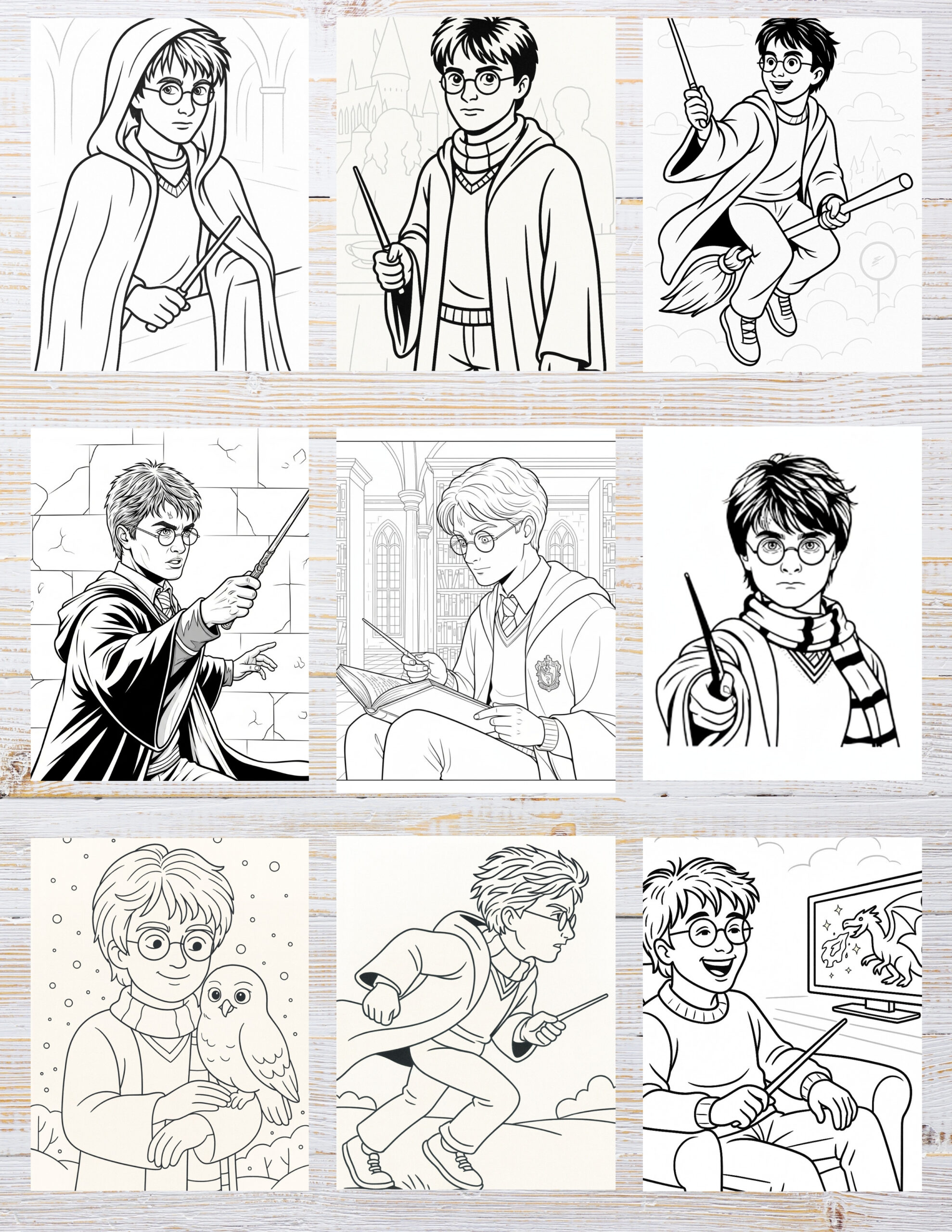 10 Printable Harry Potter Coloring Pages for Kids | Free PDF Download 2 Wizard-themed coloring pages inspired by a magical fantasy movie series