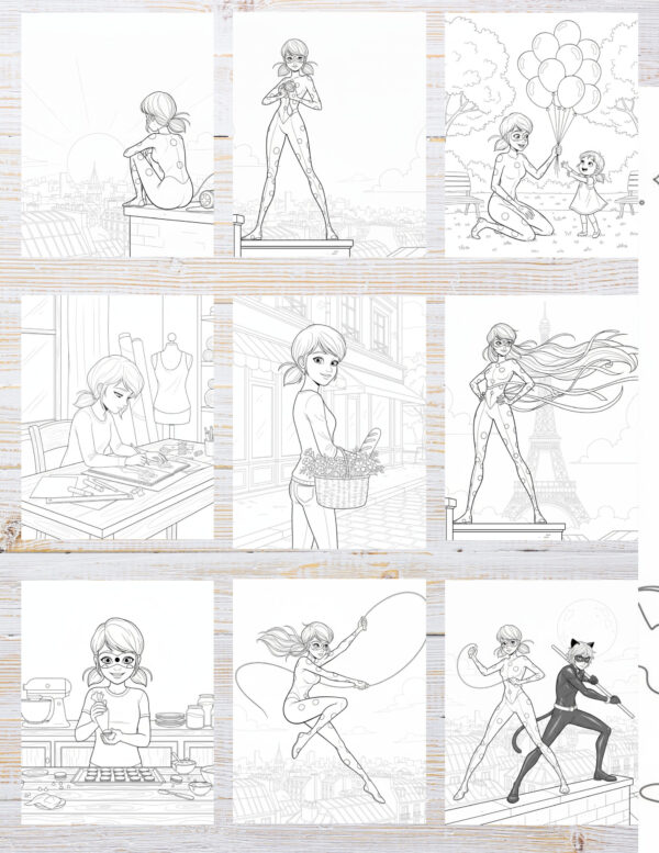 Free Printable Miraculous Ladybug coloring pages for kids | 10 PDF Download