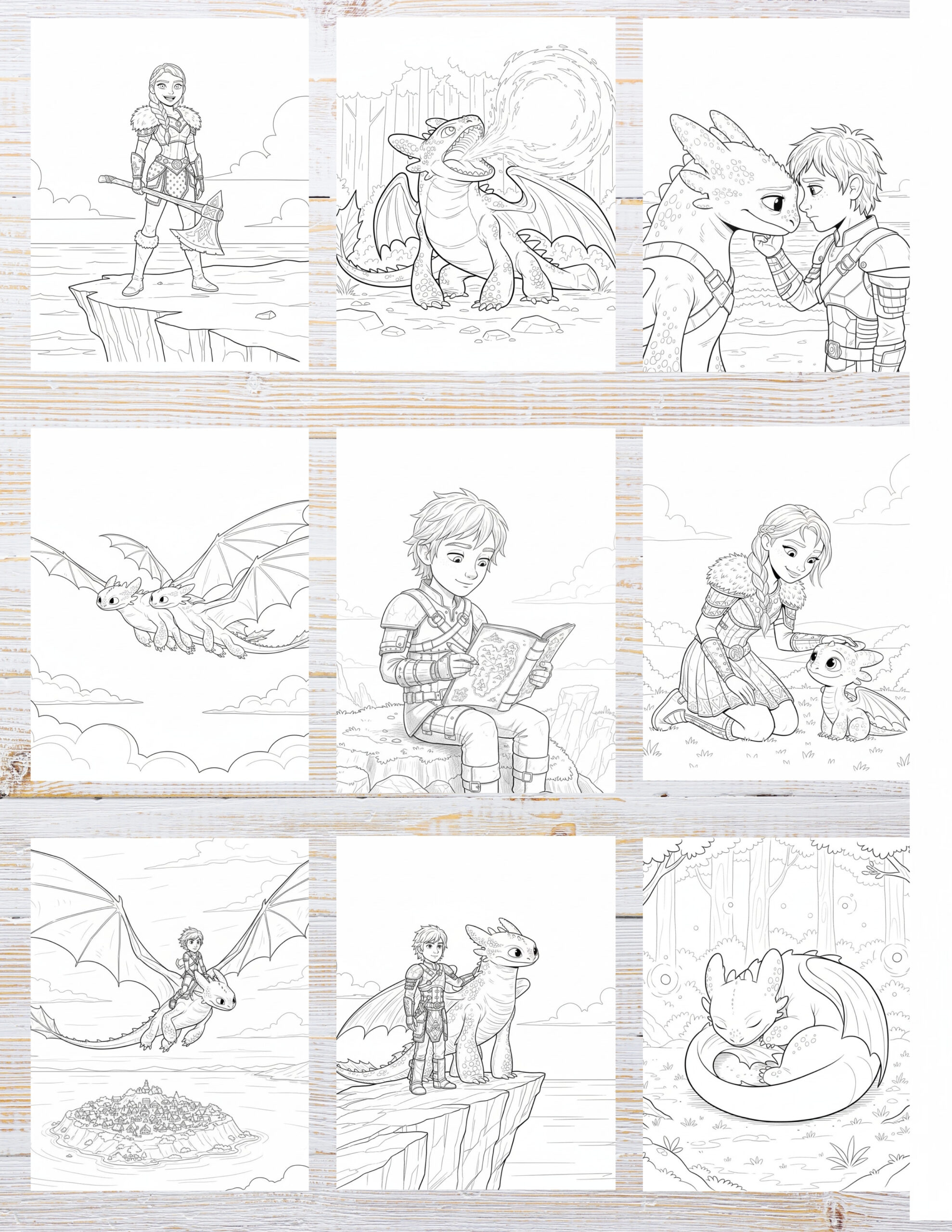 10 Printable How to Train Your Dragon Coloring Pages | Free PDF Download 2 Dragon adventure-themed printable coloring pages inspired by a fantasy animated movie