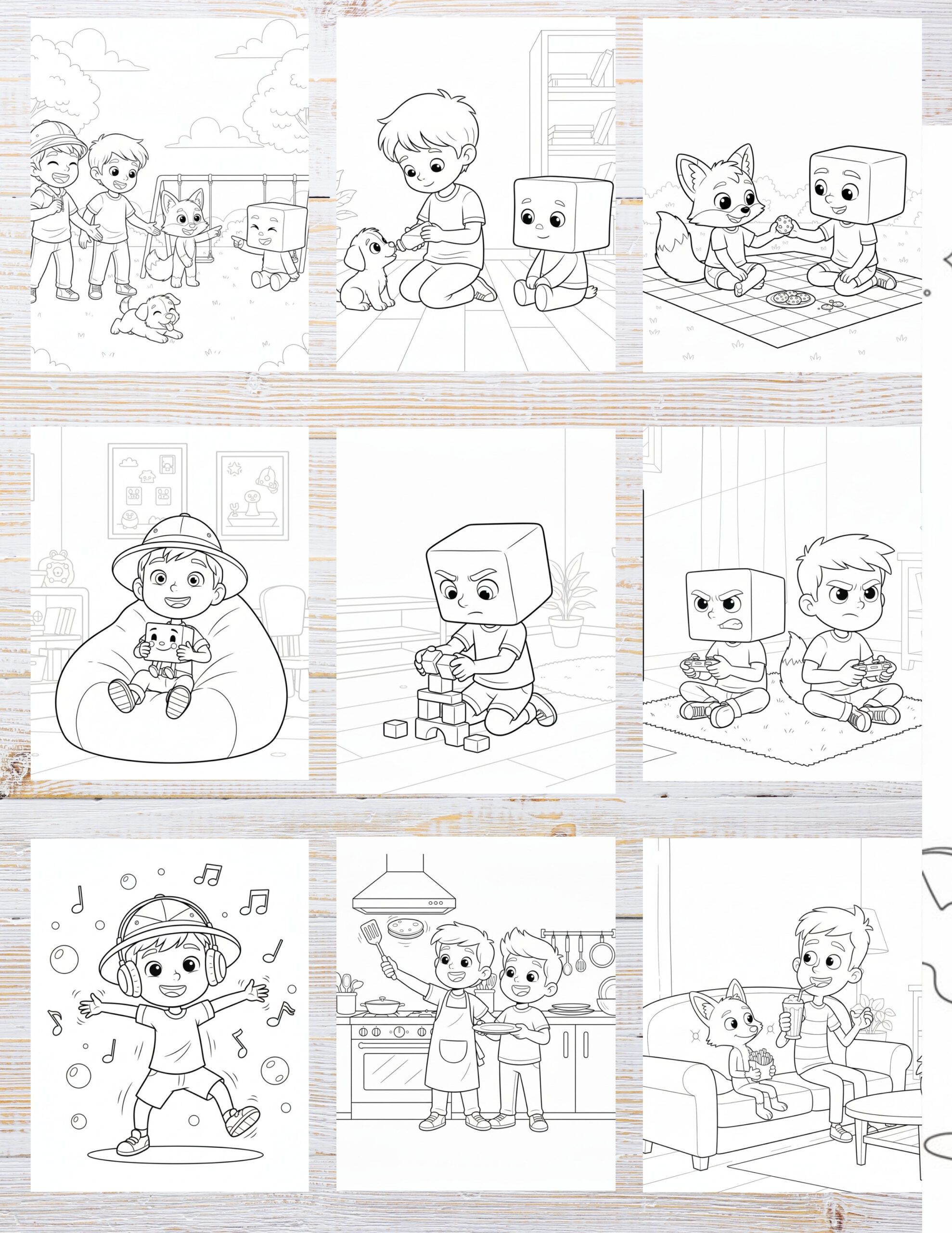 10 Printable LankyBox Coloring Pages for Kids | Free PDF Download 2 Fun and lively coloring pages inspired by LankyBox for kids’ creative play