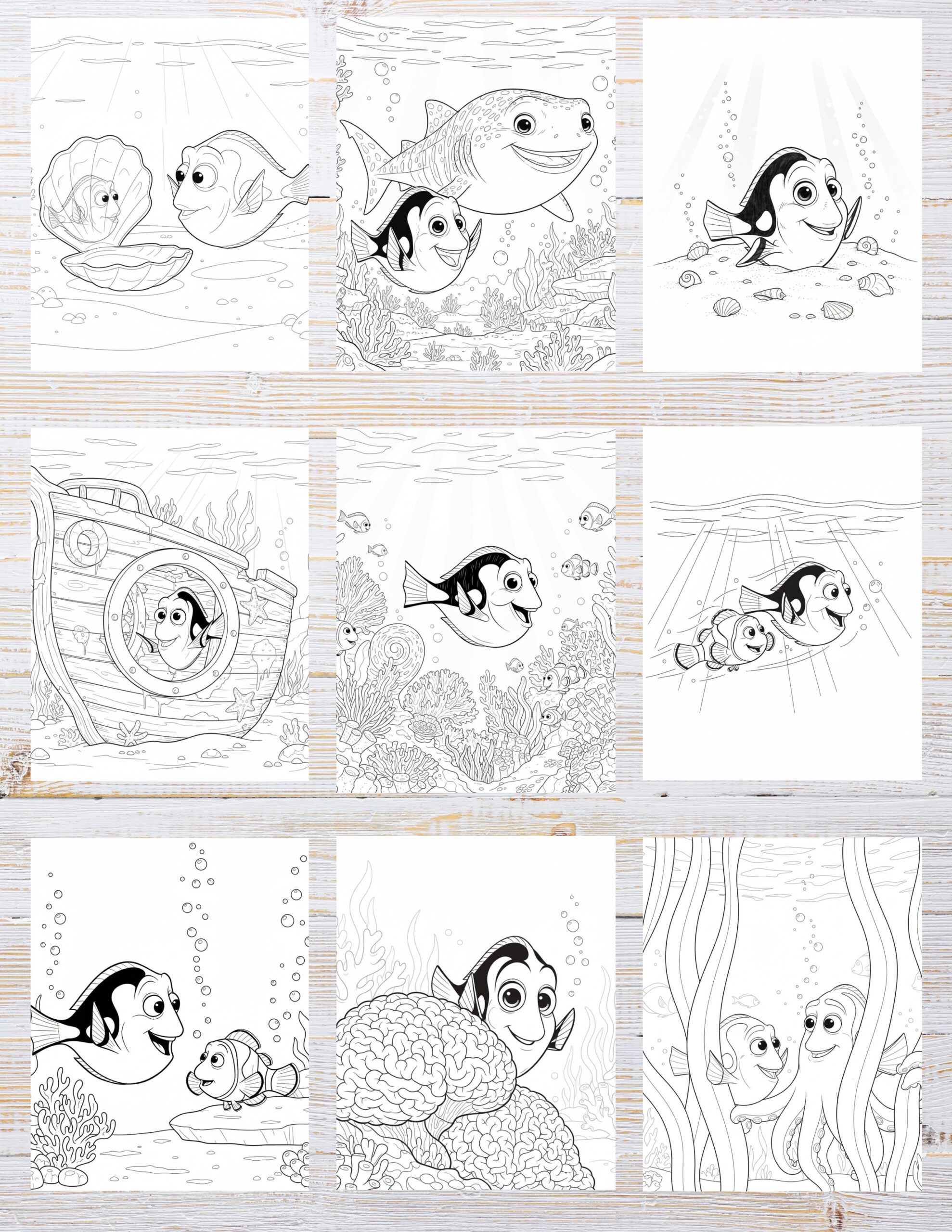 10 Printable Finding Dory Coloring Pages for Kids | Free PDF Download 2 Underwater and character-themed coloring pages inspired by Finding Dory for kids’ creative play