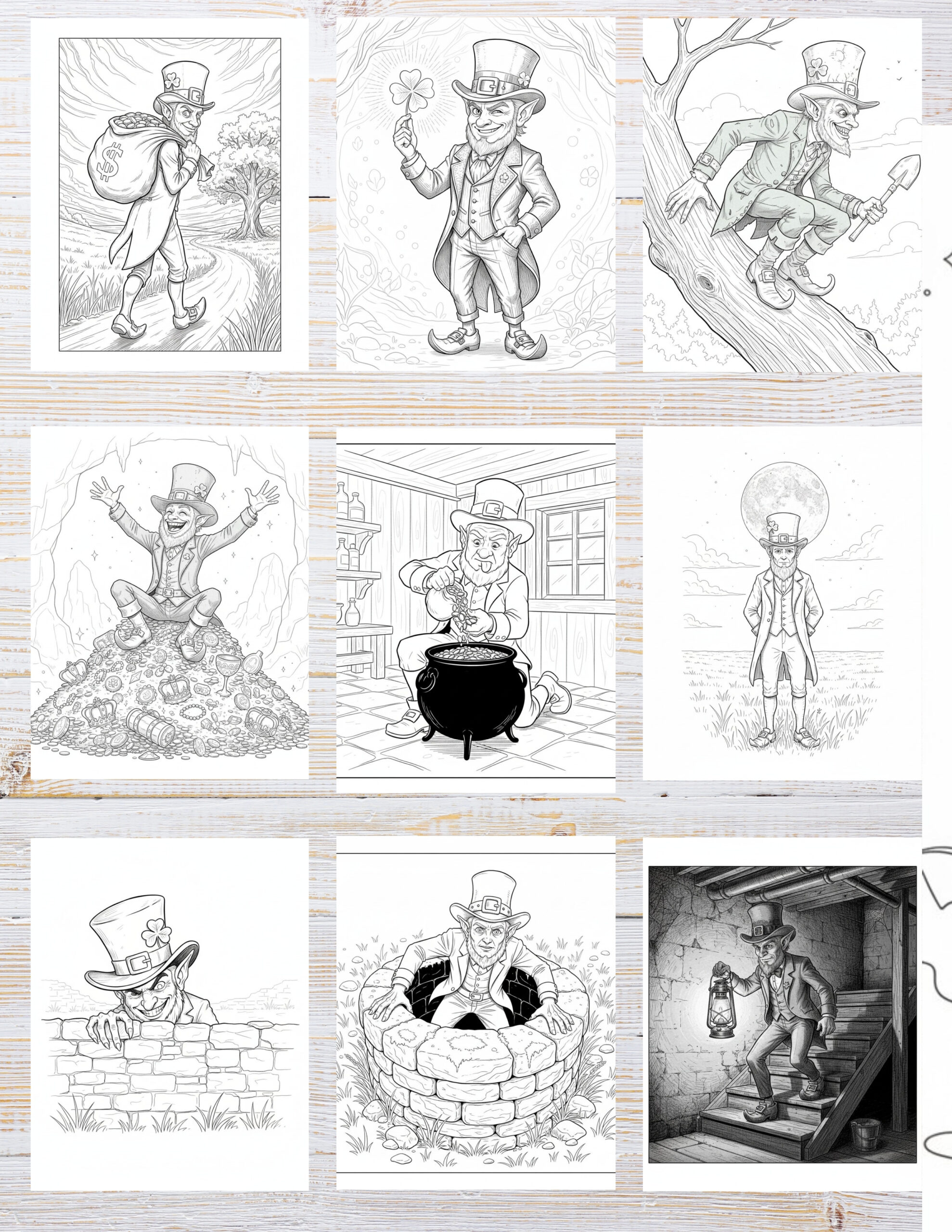 10 Printable Leprechaun Coloring Pages for Kids | Free PDF Download 2 Magical Leprechaun-themed coloring pages for kids’ creative play