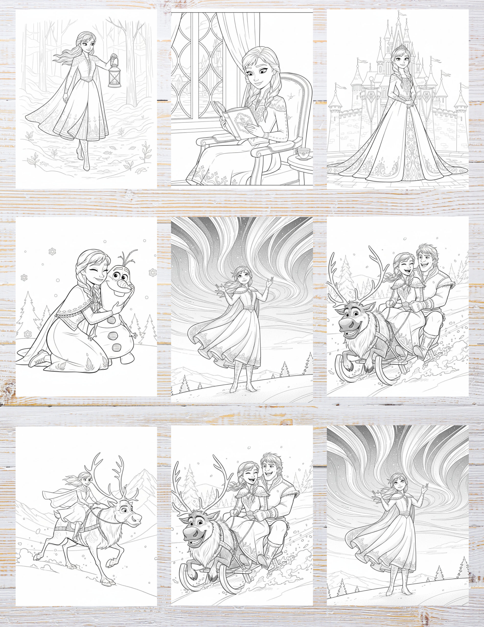 10 Printable Anna Coloring Pages for Kids | Free PDF Download 2 Printable Anna illustrations with playful adventures and magical scenes for creative coloring activities