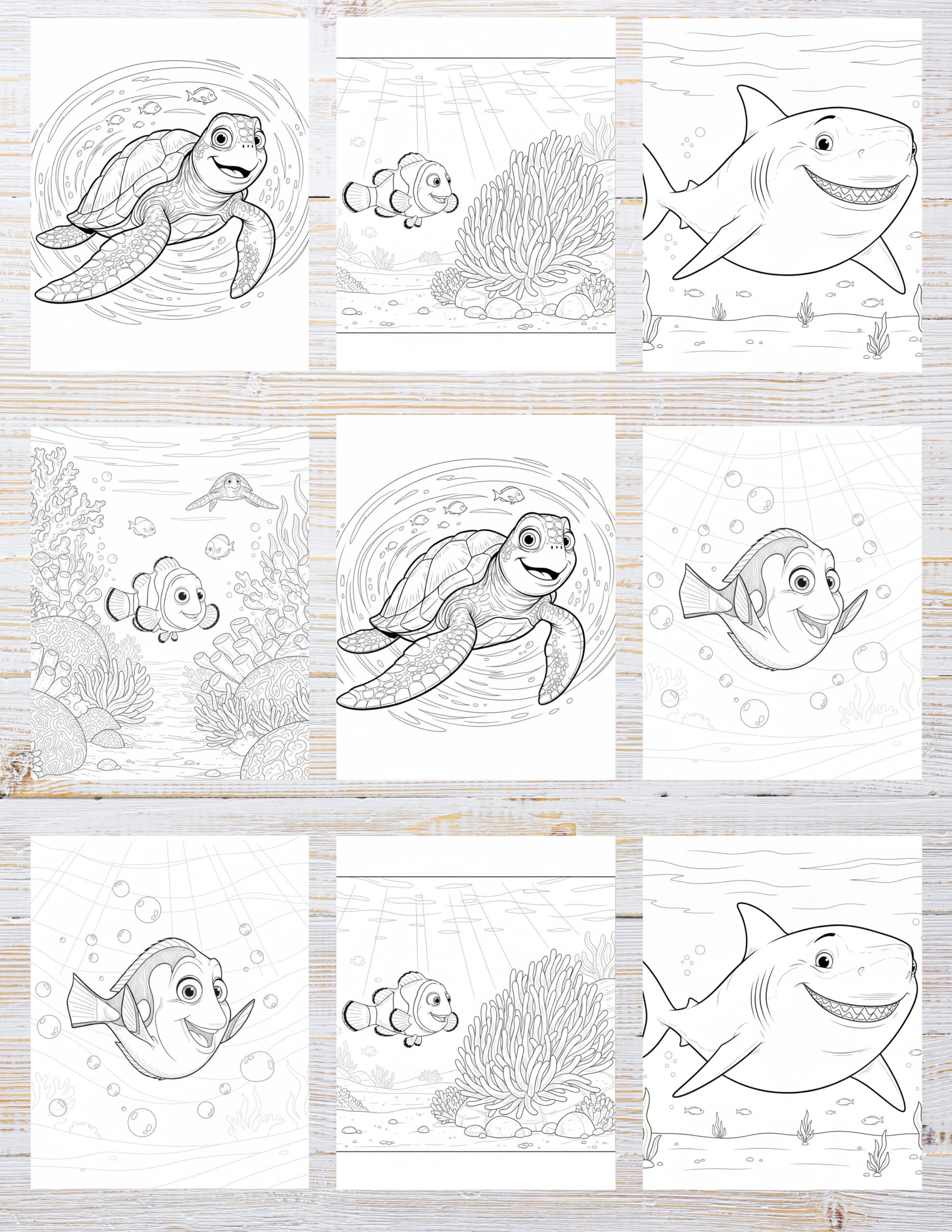 10 Printable Finding Nemo Coloring Pages for Kids | Free PDF Download 3 Finding Nemo Coloring Pages