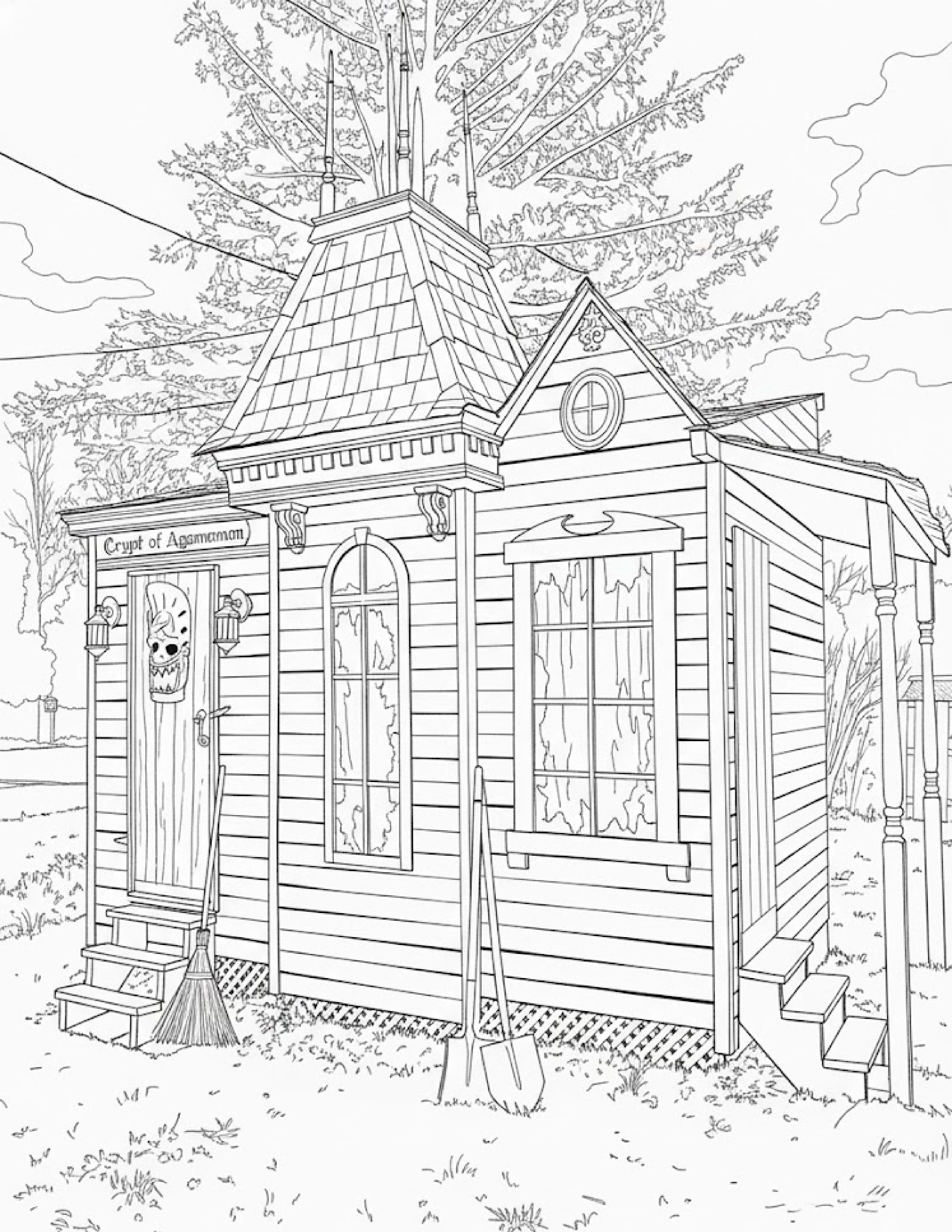 10 Free Printable Haunted House Coloring Pages for Kids | Instant PDF Download 10 10 Free Printable Haunted House Coloring Pages for Kids | Instant PDF Download - Image 10