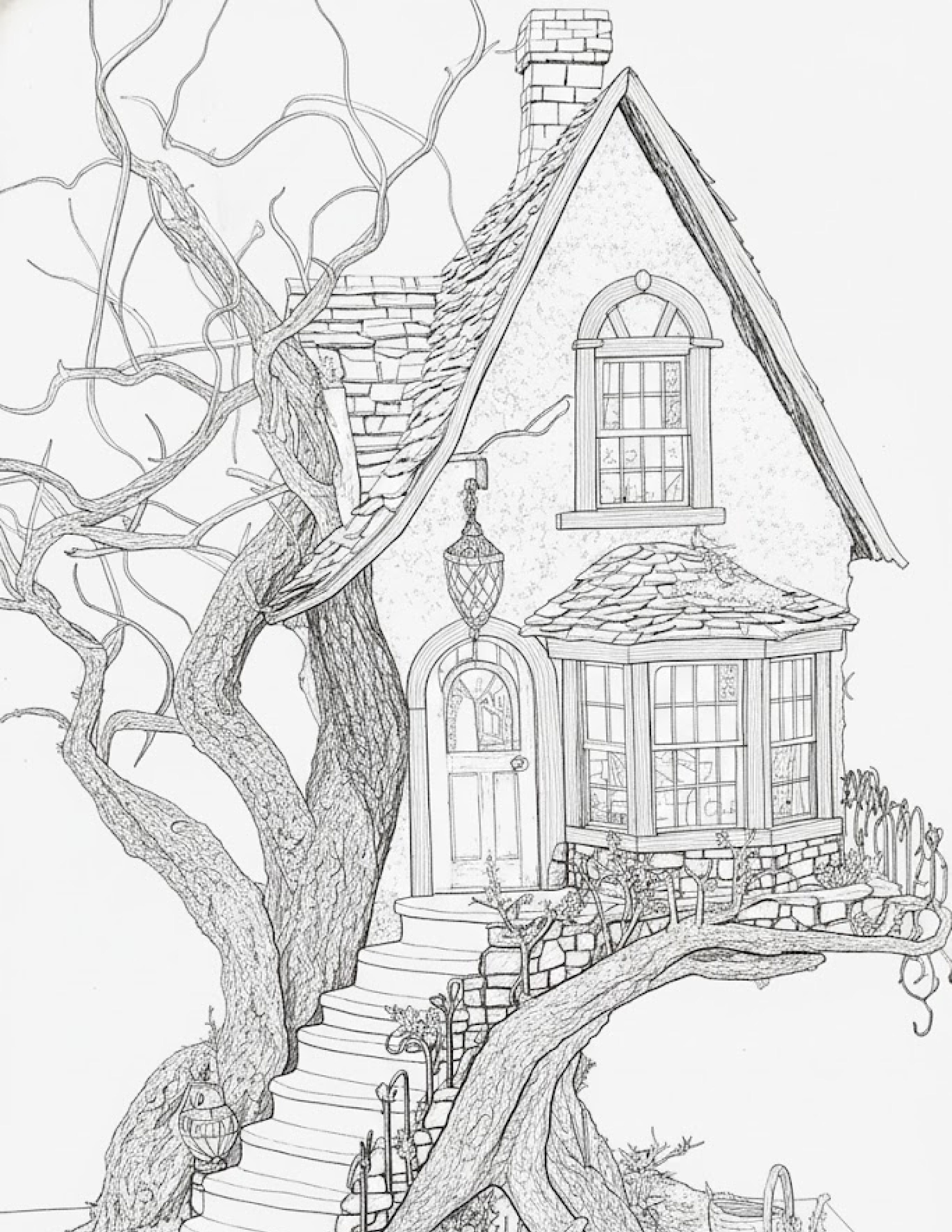 10 Free Printable Haunted House Coloring Pages for Kids | Instant PDF Download 8 10 Free Printable Haunted House Coloring Pages for Kids | Instant PDF Download - Image 8
