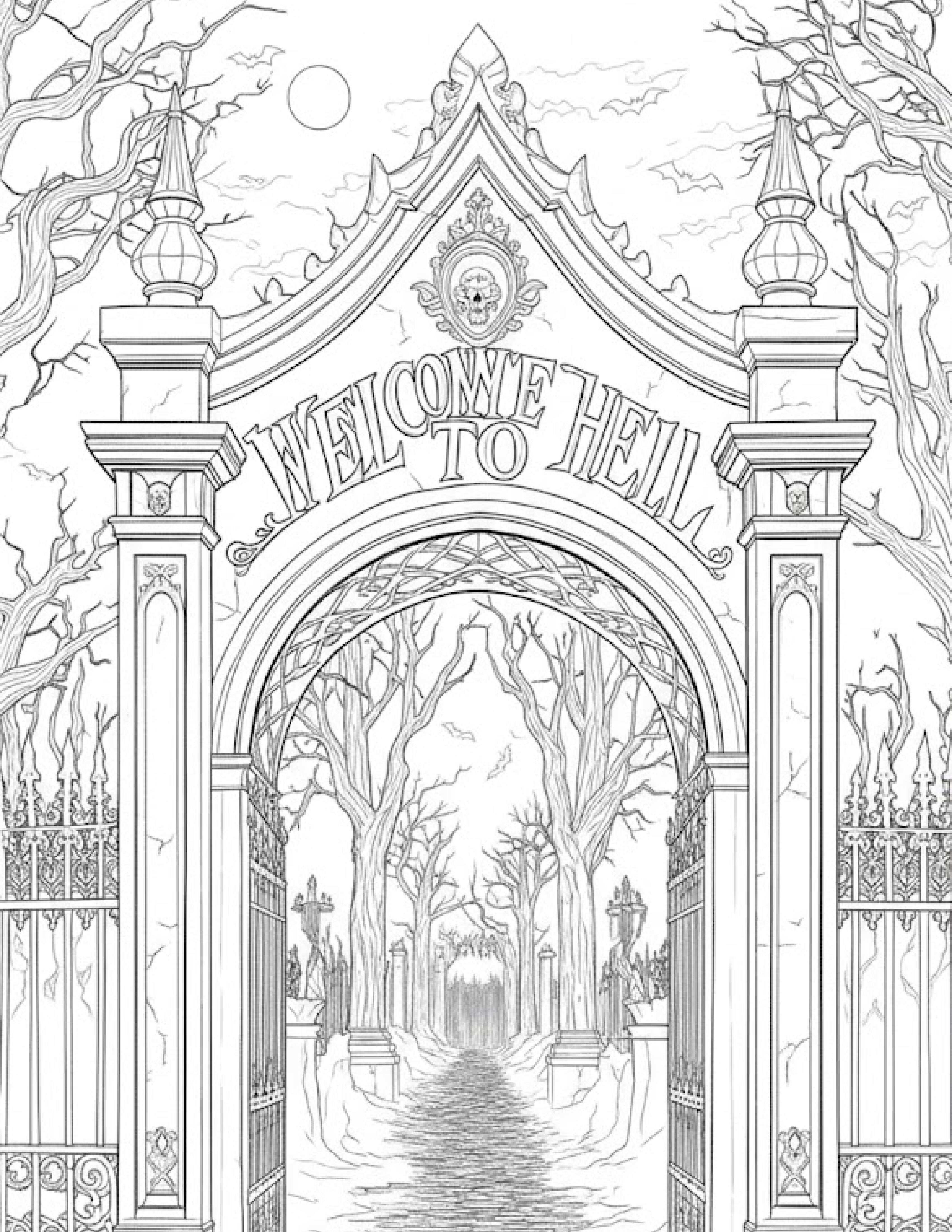10 Free Printable Haunted House Coloring Pages for Kids | Instant PDF Download 4 10 Free Printable Haunted House Coloring Pages for Kids | Instant PDF Download - Image 4