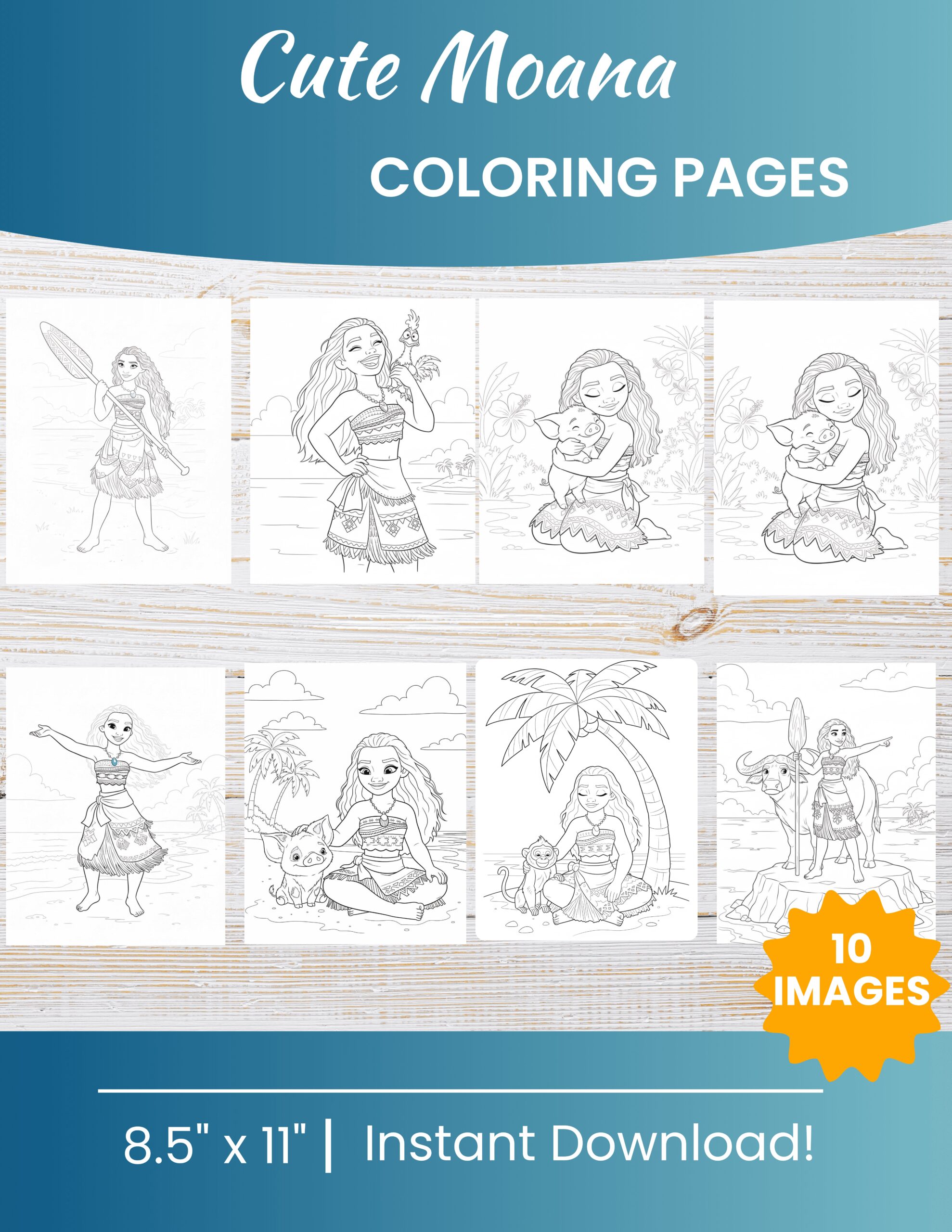 Free Printable Moana coloring pages for kids | 10 PDF Download 1 Moana coloring pages