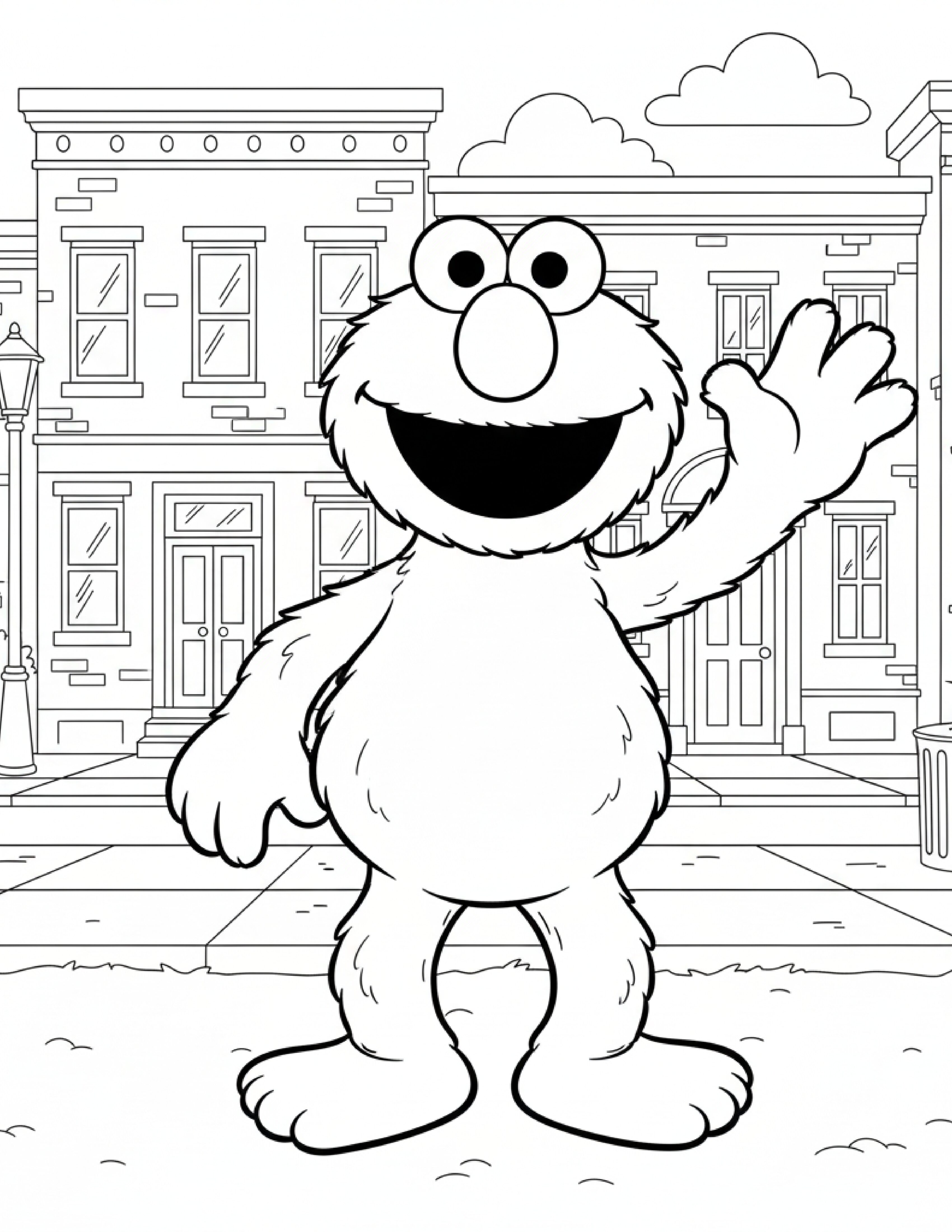 Free Printable Sesame Street coloring pages for kids | 10 PDF Download 9 Free Printable Sesame Street coloring pages for kids | 10 PDF Download - Image 9
