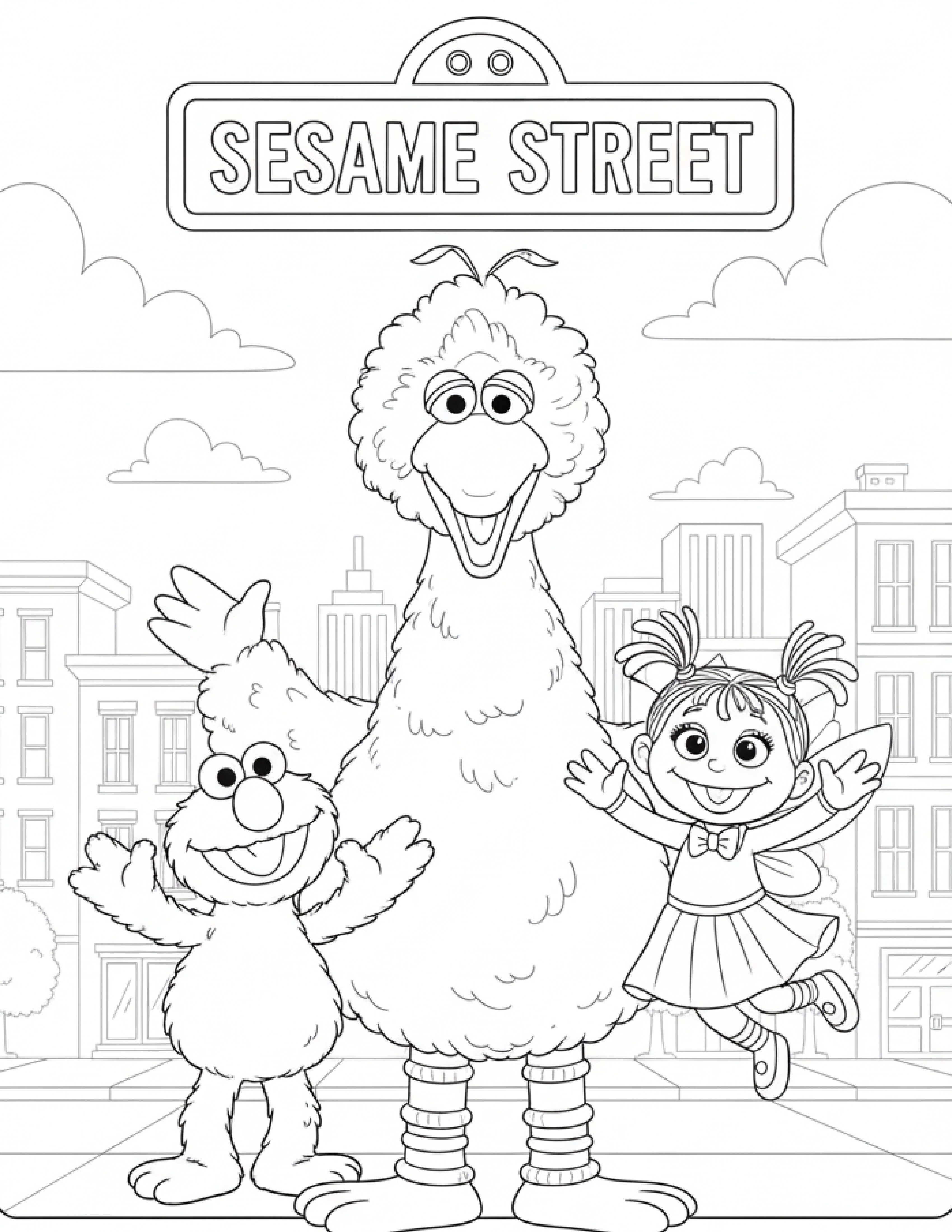 Free Printable Sesame Street coloring pages for kids | 10 PDF Download 4 Free Printable Sesame Street coloring pages for kids | 10 PDF Download - Image 4
