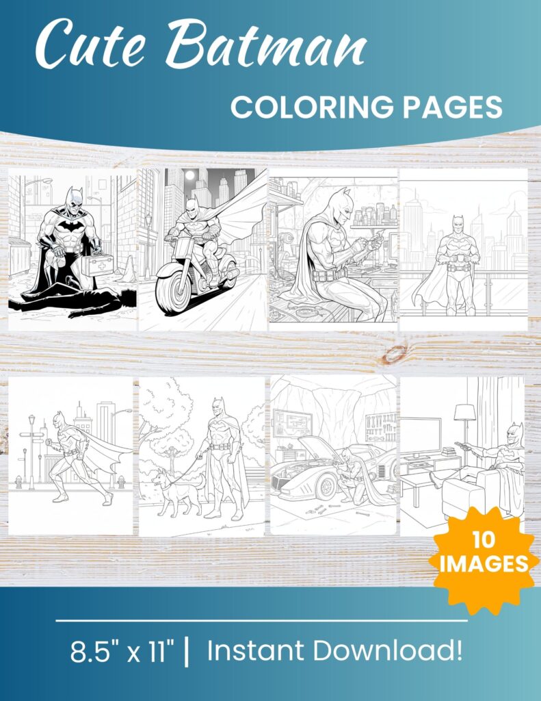 Batman Drawing.pdf 10 Printable Batman Coloring Pages for Kids | Free PDF Download