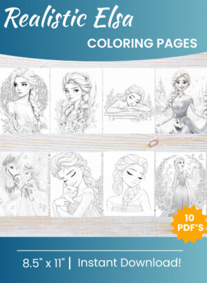Realistic Elsa Coloring Pages