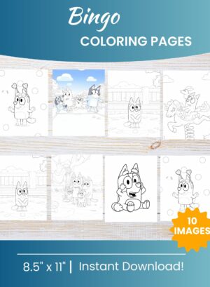 Bingo coloring pages