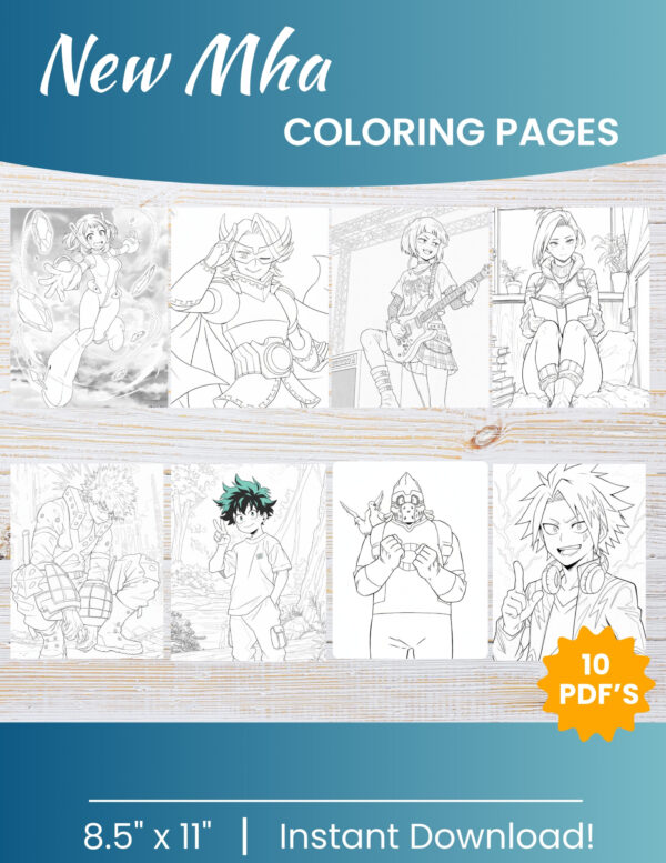Mha Coloring Pages – 10 Free Printables (PDF)