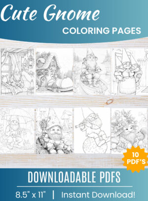 Gnome coloring pages
