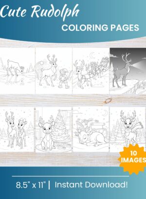 Rudolph coloring pages