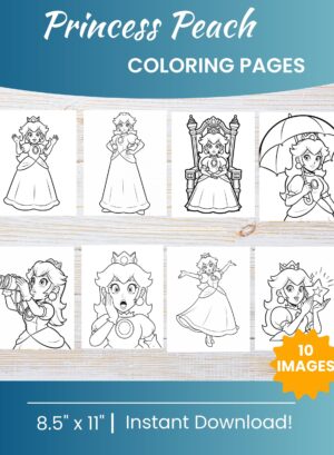 Princess Peach Coloring Pages