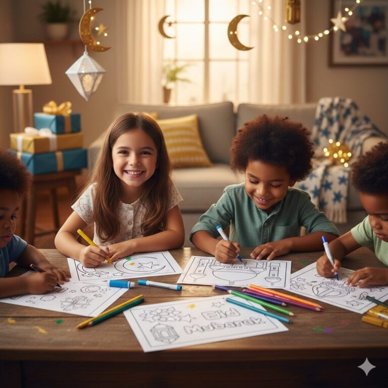 Eid Coloring Pages for Kids – Free Printable Sheets 1 Eid Coloring Pages for Kids – Free Printable Sheets