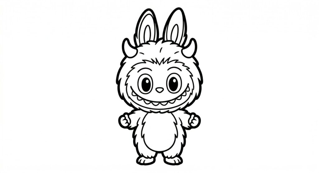 Labubu coloring pages 1