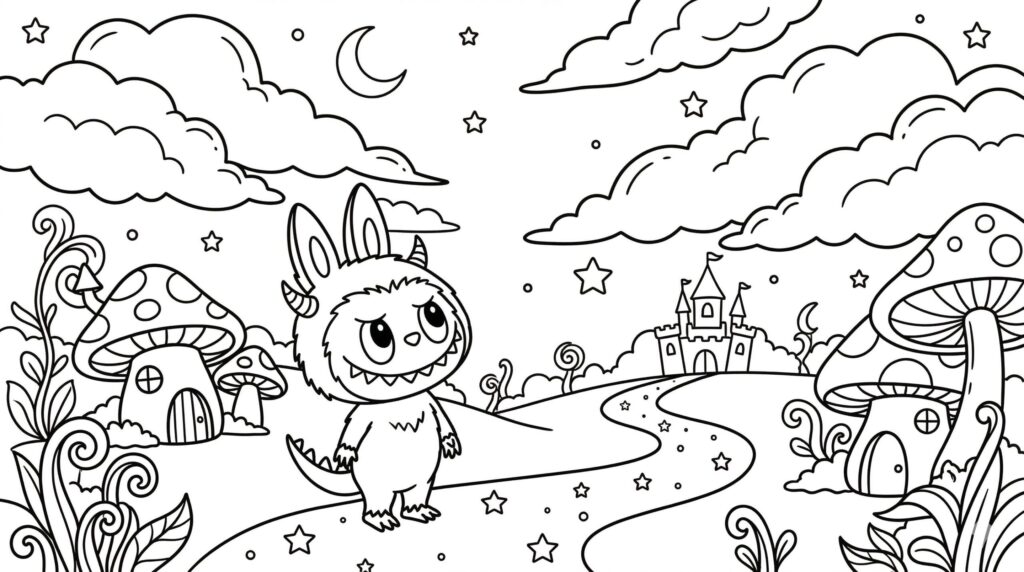 Labubu coloring pages 5