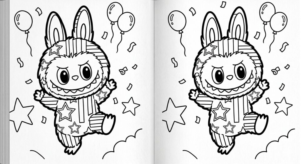 Labubu Coloring Pages – The Funny Little Monster Kids Can’t Stop Coloring 6 funny labubu coloring pages for kids
