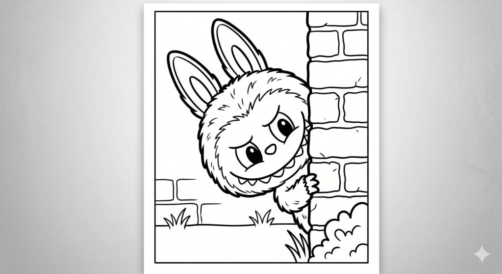 Labubu Coloring Pages – The Funny Little Monster Kids Can’t Stop Coloring 3 Funny Labubu coloring pages