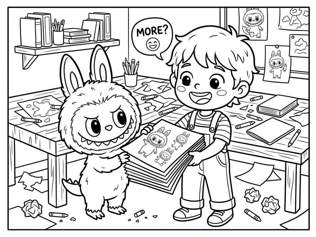Labubu Coloring Pages – The Funny Little Monster Kids Can’t Stop Coloring 8 funny labubu coloring pages for kids